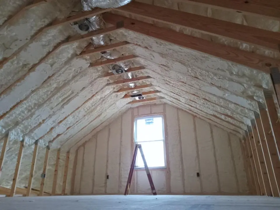 Spray foam roofing application for Crawl Space Insulation project in New Fairfield